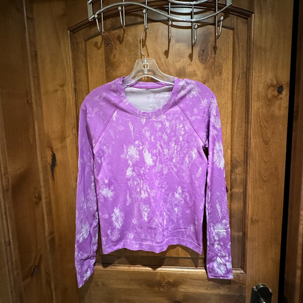 Lululemon Purple Tie-Dye Long Sleeve Shirt Align type top